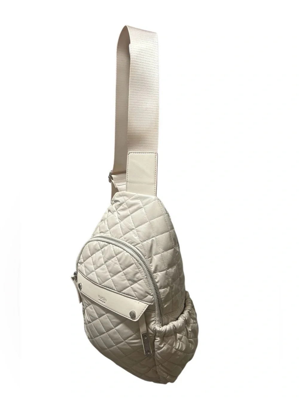 Tutilo New York Quilted Cream Sling Bag